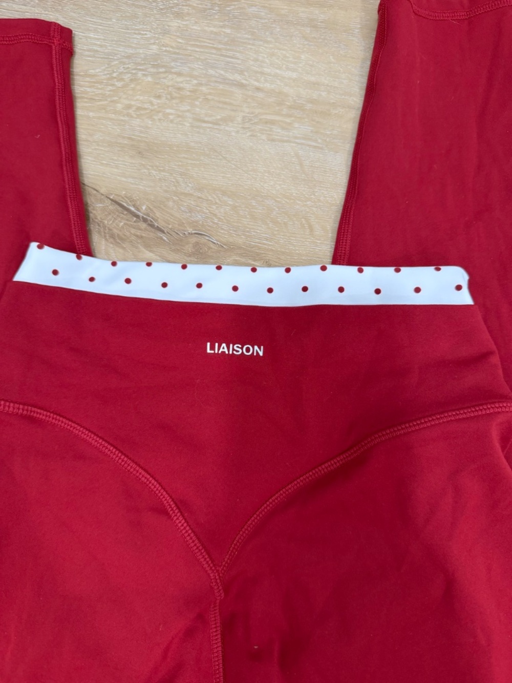 LAYERED SCULPT PANT - KISS & WHITE POLKA DOTS - Picture 4 of 4